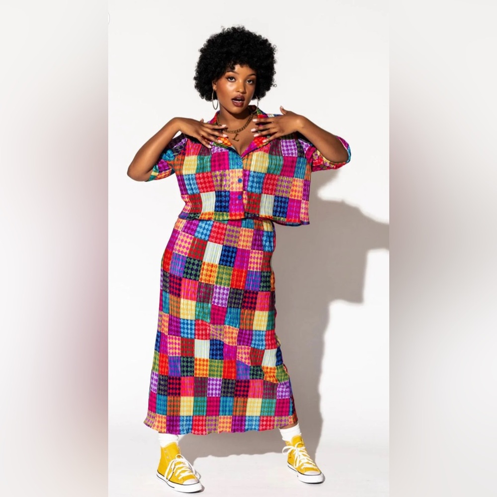 Ćest la Vie Plissé Skirt Set in Fun House